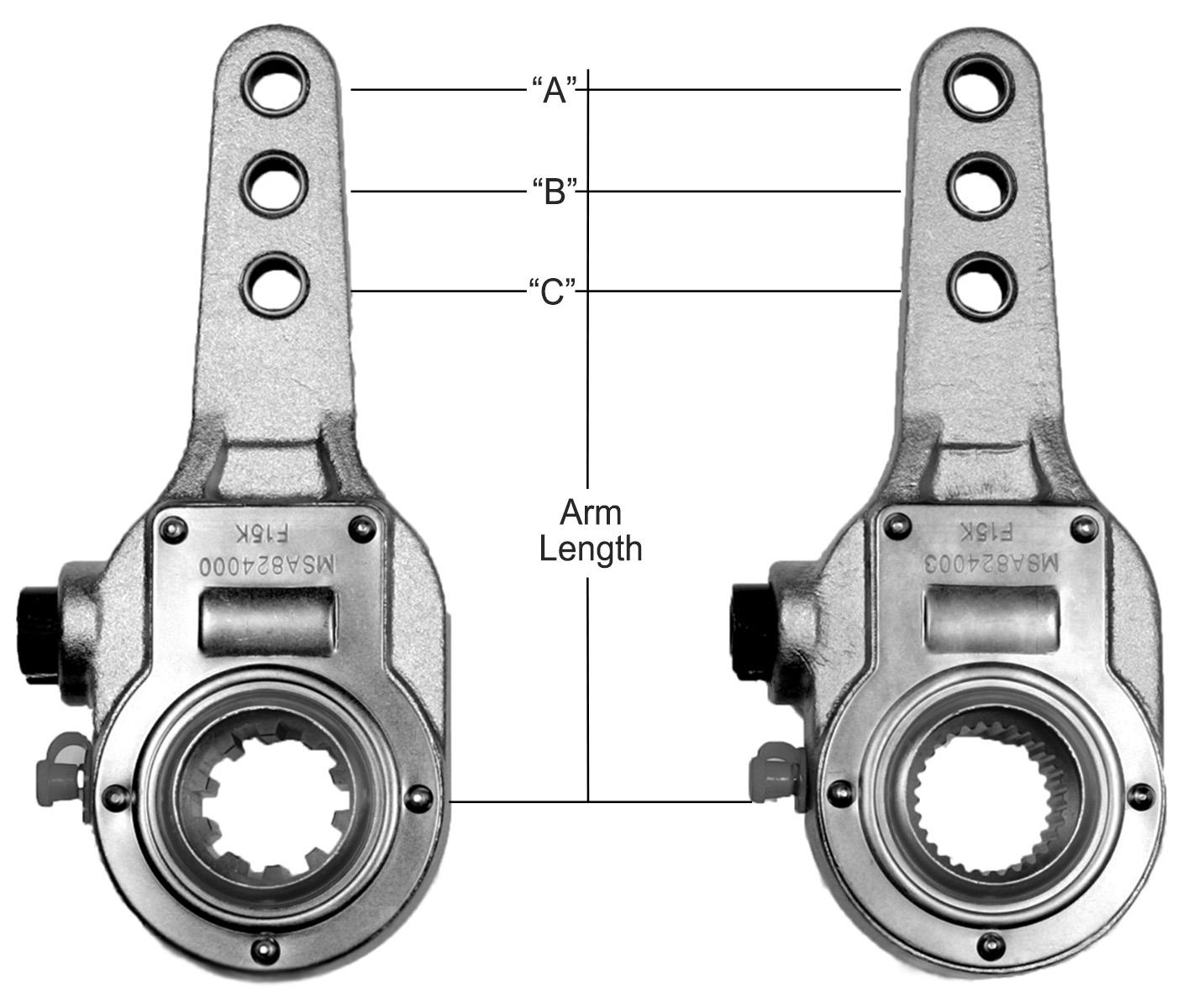 MSA824003 Manual Slack Adjuster 5;6;7 IN; 1-1/2X28; (Repl